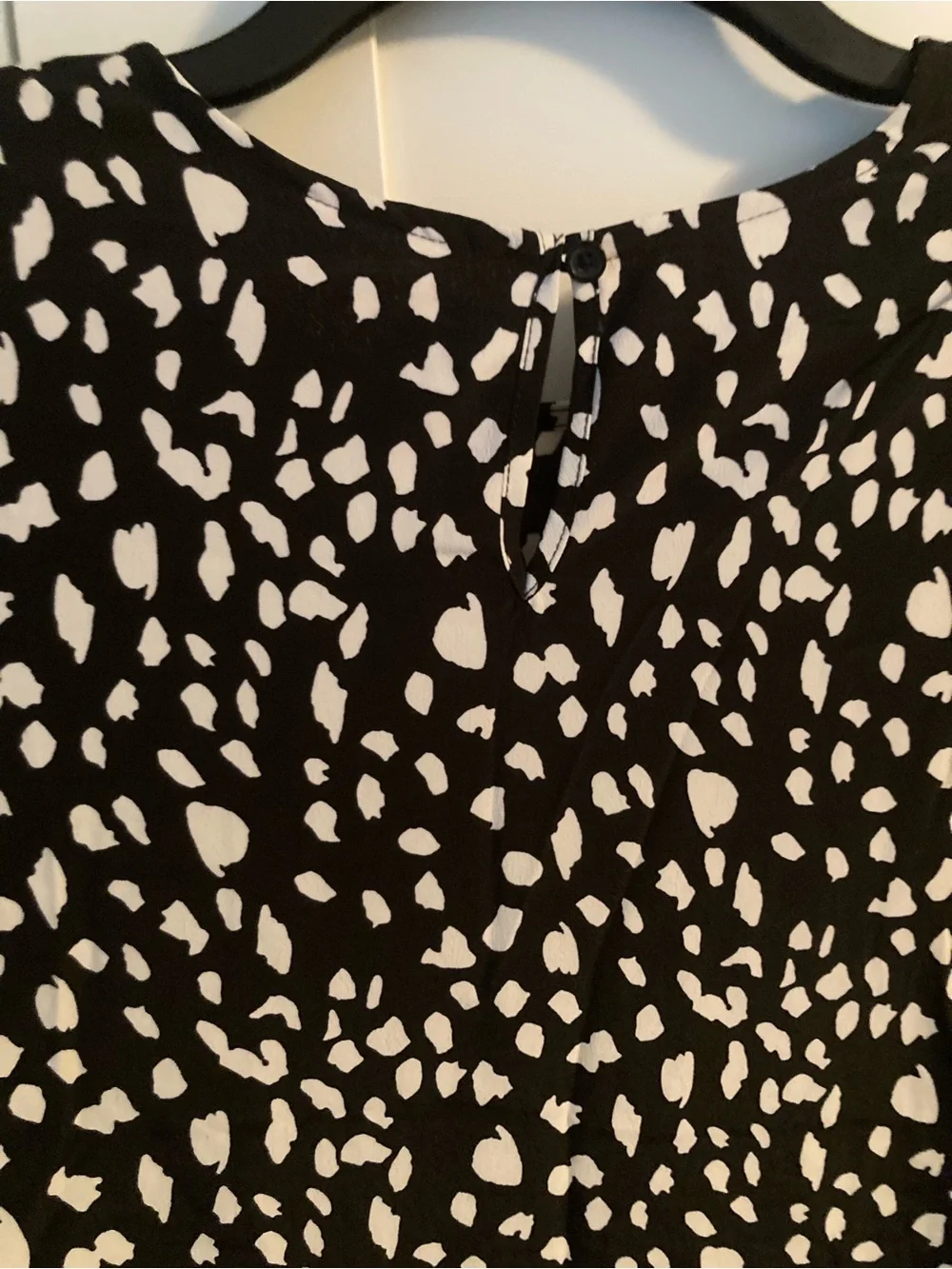 Juniors Black and White Short Sleeve Dress